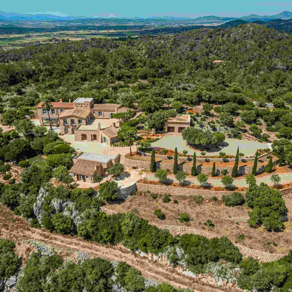 A Mallorca Hilltop Estate Offers Panoramic Views Across the Mediterranean Landscape